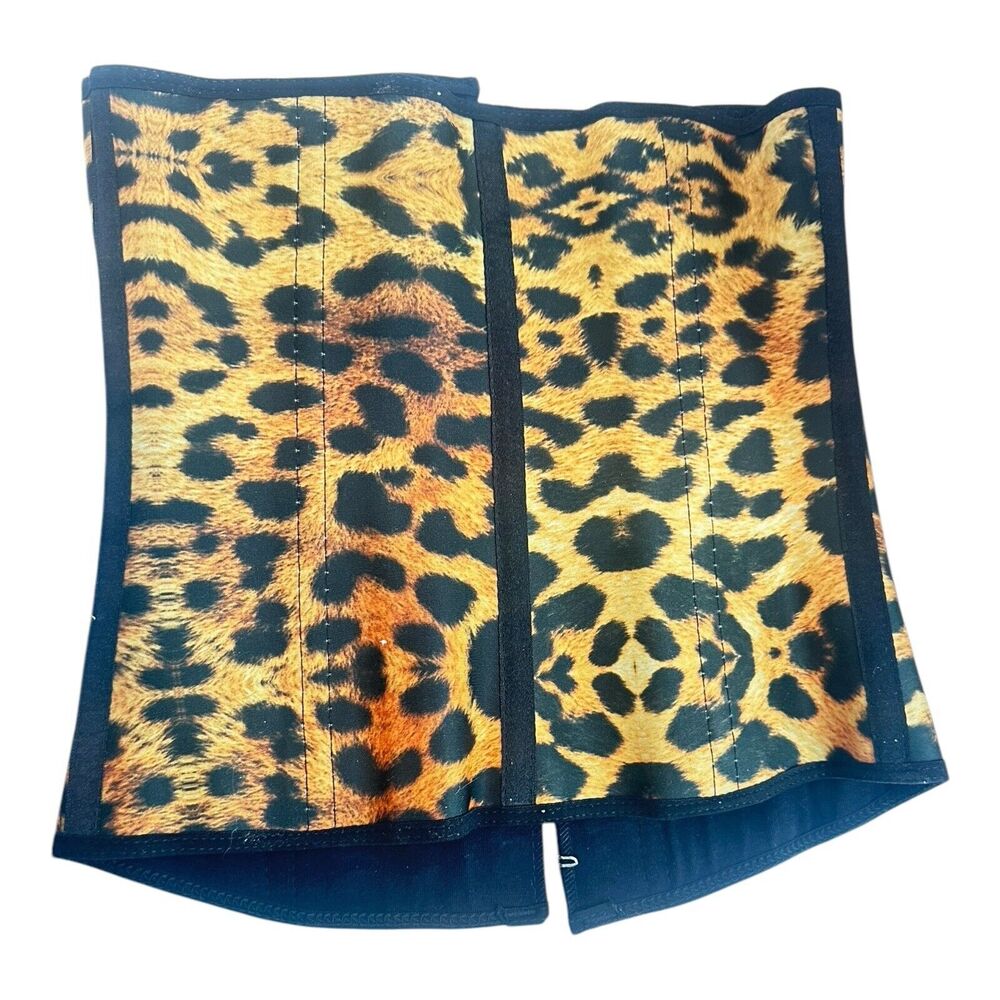 Ann Michell The Original Latex Girdle 3 Hooks 2024 Animal Print Waist Training - Picture 6 of 11